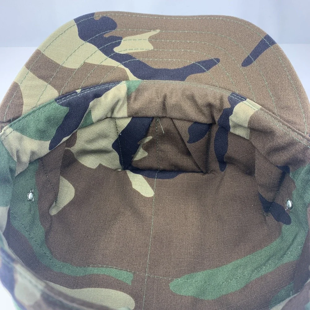 US Marine Corps USMC Small Utility Cap Woodland Camo 8 Point Hat Made In USA